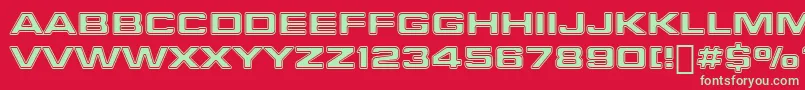 StarfleetBoldExtendedBt Font – Green Fonts on Red Background