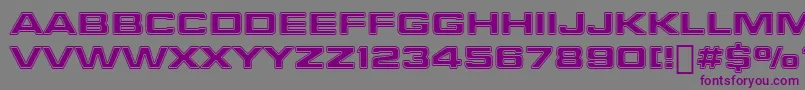 StarfleetBoldExtendedBt Font – Purple Fonts on Gray Background