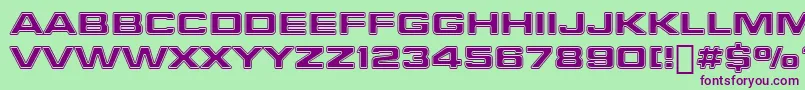 StarfleetBoldExtendedBt Font – Purple Fonts on Green Background