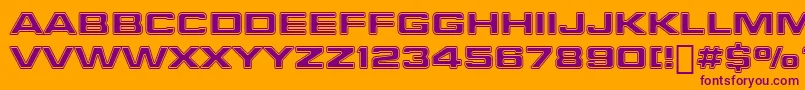 StarfleetBoldExtendedBt Font – Purple Fonts on Orange Background