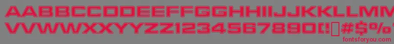 StarfleetBoldExtendedBt Font – Red Fonts on Gray Background