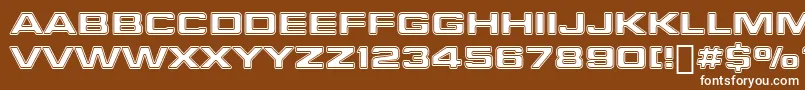 StarfleetBoldExtendedBt Font – White Fonts on Brown Background