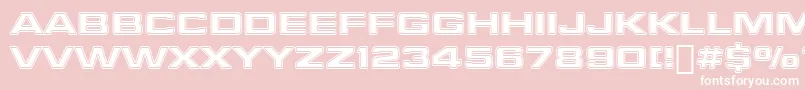 StarfleetBoldExtendedBt Font – White Fonts on Pink Background