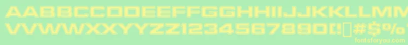 StarfleetBoldExtendedBt Font – Yellow Fonts on Green Background