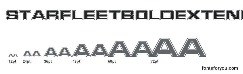 StarfleetBoldExtendedBt Font Sizes