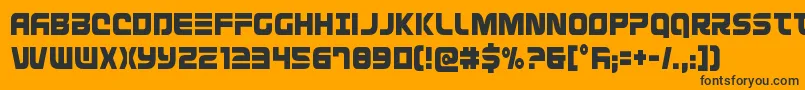 Defconzerocond Font – Black Fonts on Orange Background