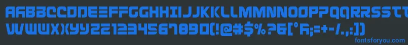 Defconzerocond Font – Blue Fonts on Black Background
