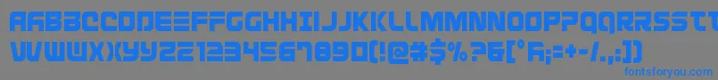 Defconzerocond Font – Blue Fonts on Gray Background