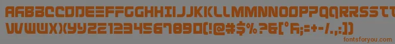 Defconzerocond Font – Brown Fonts on Gray Background