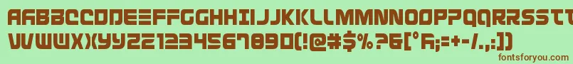 Defconzerocond Font – Brown Fonts on Green Background