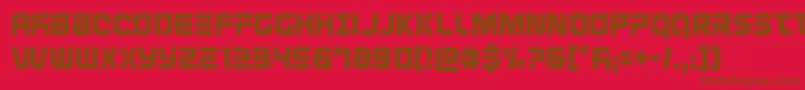 Defconzerocond Font – Brown Fonts on Red Background