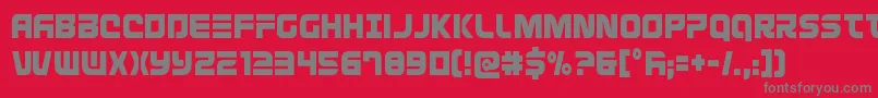 フォントDefconzerocond – 赤い背景に灰色の文字