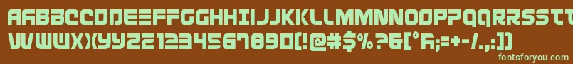 Defconzerocond Font – Green Fonts on Brown Background