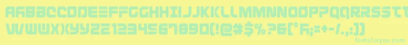 fuente Defconzerocond – Fuentes Verdes Sobre Fondo Amarillo