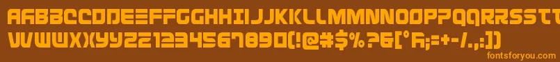 Defconzerocond Font – Orange Fonts on Brown Background