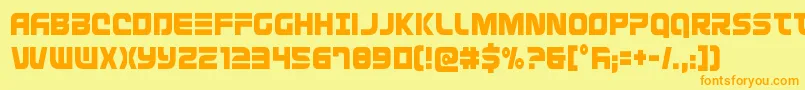 Defconzerocond Font – Orange Fonts on Yellow Background