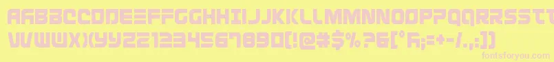 Defconzerocond Font – Pink Fonts on Yellow Background