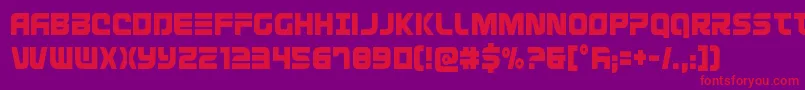 Defconzerocond Font – Red Fonts on Purple Background