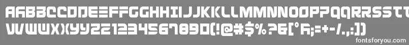 フォントDefconzerocond – 灰色の背景に白い文字