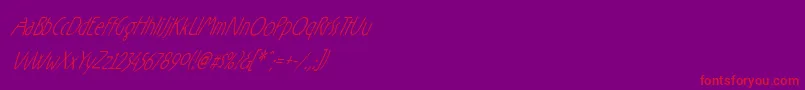 Rxzo Font – Red Fonts on Purple Background