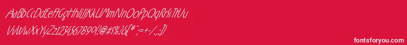 Rxzo Font – White Fonts on Red Background