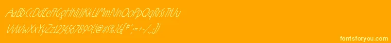 Rxzo Font – Yellow Fonts on Orange Background