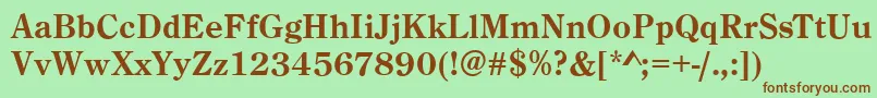 CenturyOldStyleBold Font – Brown Fonts on Green Background