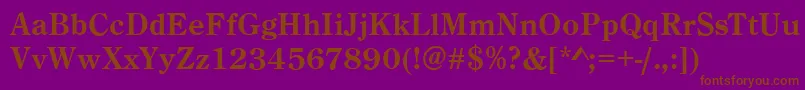 CenturyOldStyleBold Font – Brown Fonts on Purple Background