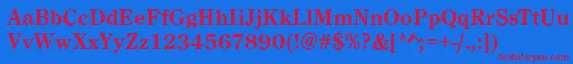 CenturyOldStyleBold Font – Red Fonts on Blue Background