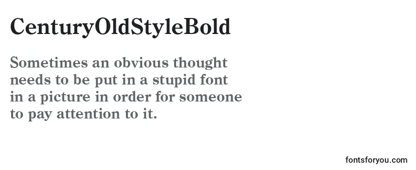 Review of the CenturyOldStyleBold Font