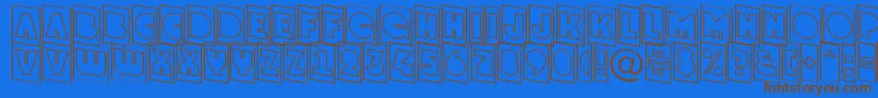 AGrotocmotldn Font – Brown Fonts on Blue Background