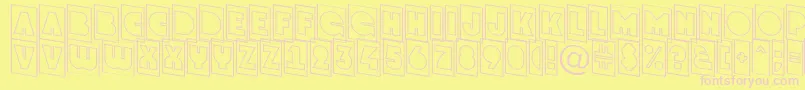 Шрифт AGrotocmotldn – розовые шрифты на жёлтом фоне