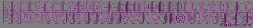 AGrotocmotldn-fontti – violetit fontit harmaalla taustalla