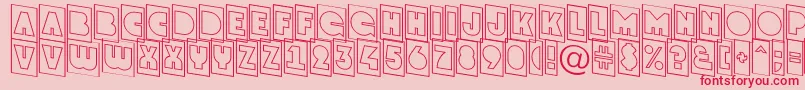 AGrotocmotldn-Schriftart – Rote Schriften auf rosa Hintergrund