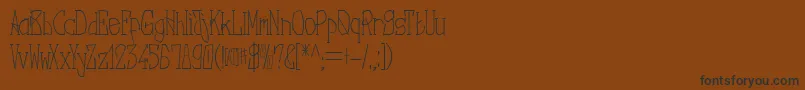 NebulaRegular Font – Black Fonts on Brown Background