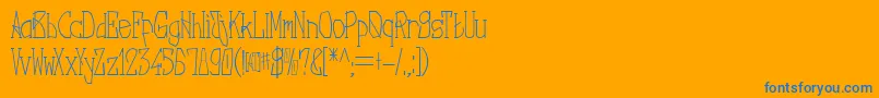 NebulaRegular Font – Blue Fonts on Orange Background