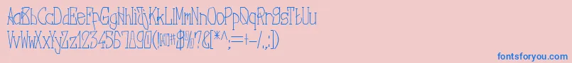 NebulaRegular Font – Blue Fonts on Pink Background