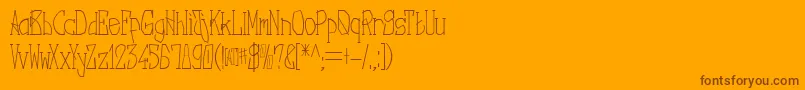 NebulaRegular Font – Brown Fonts on Orange Background