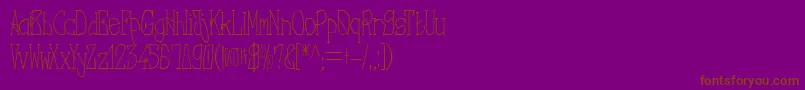 NebulaRegular Font – Brown Fonts on Purple Background