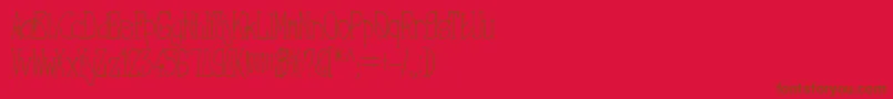 NebulaRegular Font – Brown Fonts on Red Background