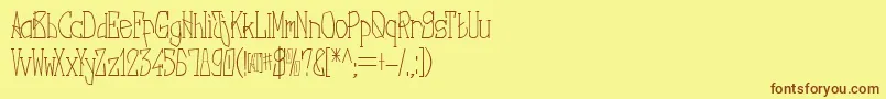 More about NebulaRegular Font NebulaRegular Font – Brown Fonts on Yellow Background