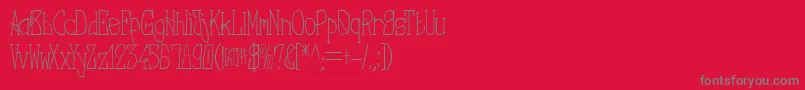 NebulaRegular Font – Gray Fonts on Red Background