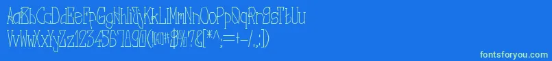 NebulaRegular Font – Green Fonts on Blue Background