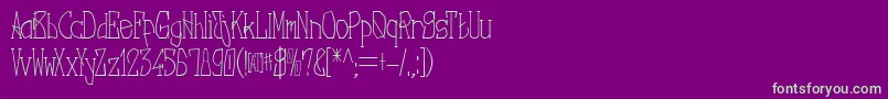 Шрифт NebulaRegular – зелёные шрифты на фиолетовом фоне
