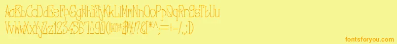 NebulaRegular Font – Orange Fonts on Yellow Background