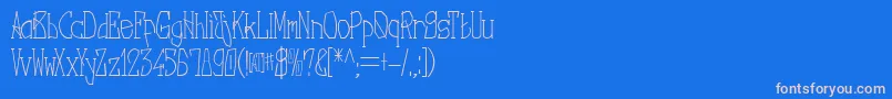 フォントNebulaRegular – ピンクの文字、青い背景
