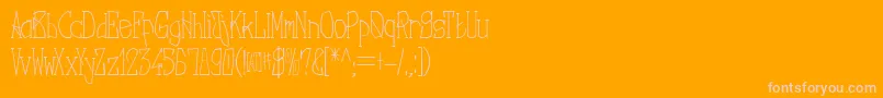 NebulaRegular Font – Pink Fonts on Orange Background