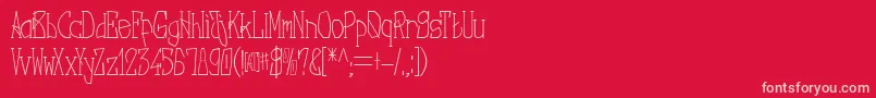 NebulaRegular Font – Pink Fonts on Red Background