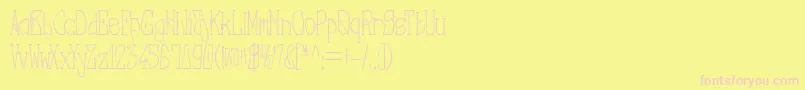 NebulaRegular Font – Pink Fonts on Yellow Background