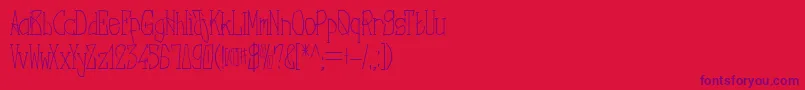 NebulaRegular-Schriftart – Violette Schriften auf rotem Hintergrund